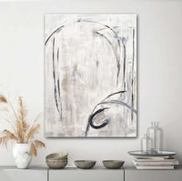 white expressionist 30x40 abstract