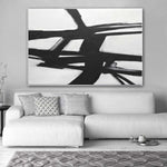 Horizontal Black White Abstract