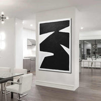 Massive Black And White Vertical Painting