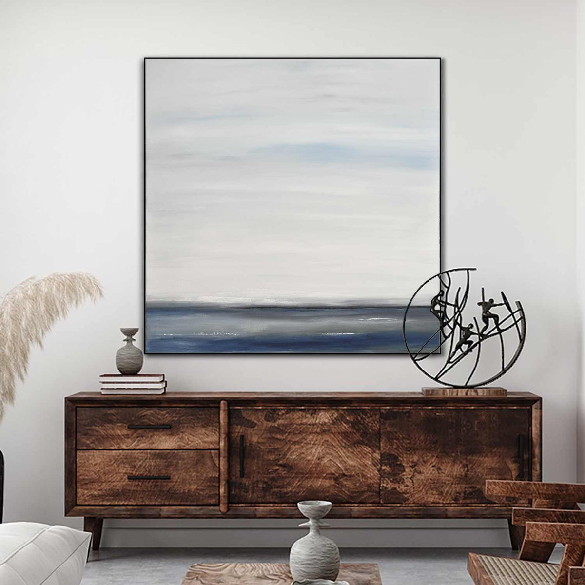 Minimal Seascape Abstract Painting