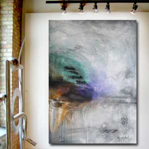 large vertical original painting