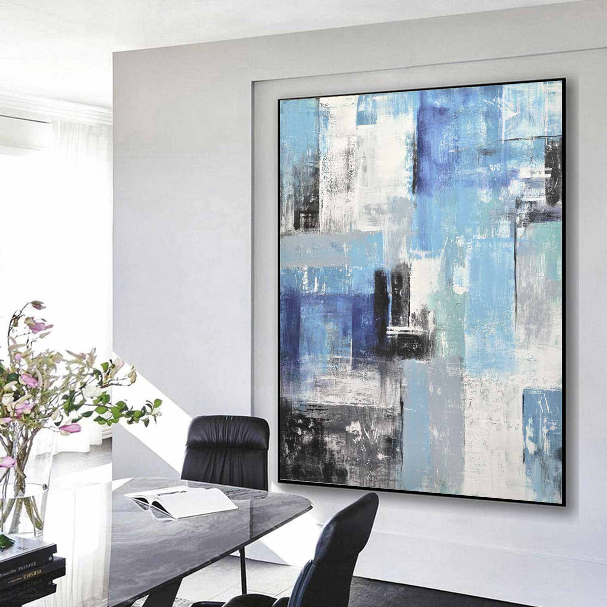 Abstract Geometric Vertical Painting 