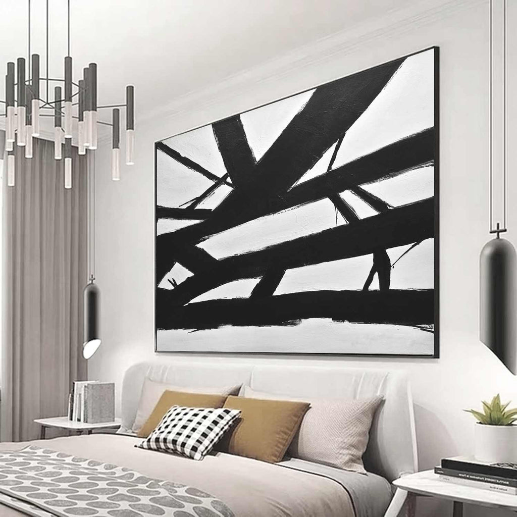 Kline Tribute Painting Black And White