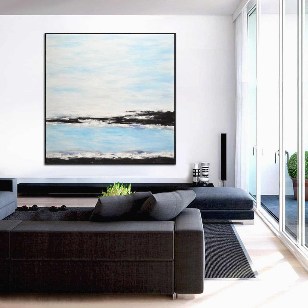 Blue Coastal Abstract Painting