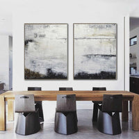 Two Piece Contemporary Framed Paintings Set Of 2 For Big Walls