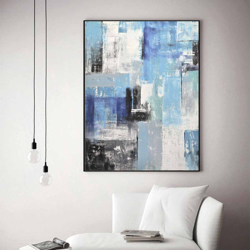 Abstract Geometric Vertical Painting 