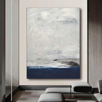 blue gray waves art