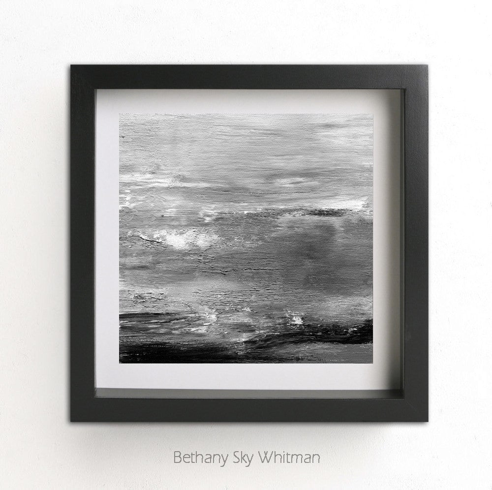 square print black and white gray art wall art artwork poster art Sky Whitman