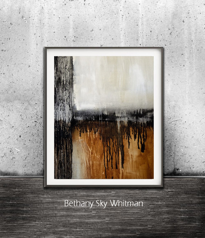 Digital art print urban raw art modern contemporary black rust wall art artwork design Sky Whitman