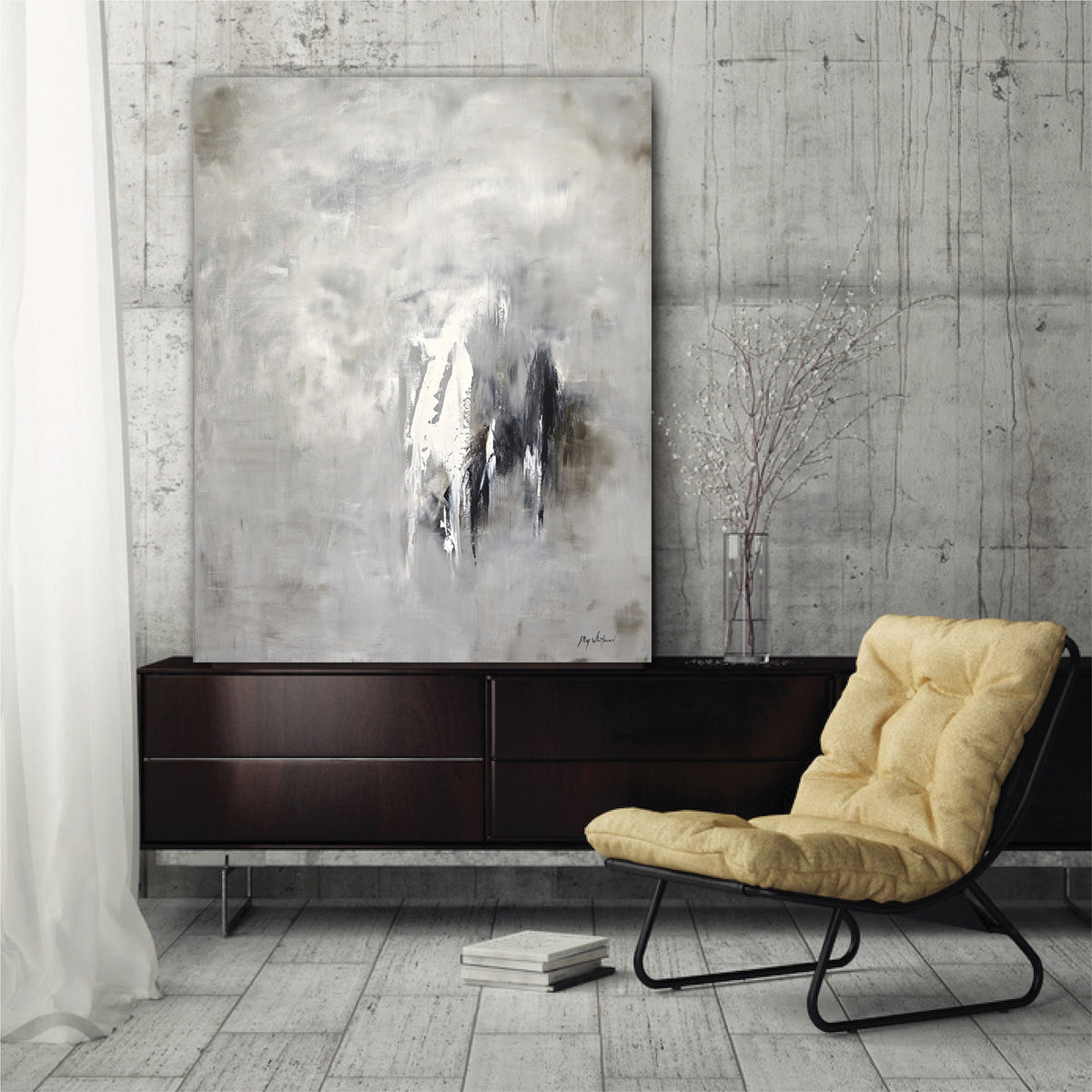 30 x 40 abstract painting earth tones neutrals woods