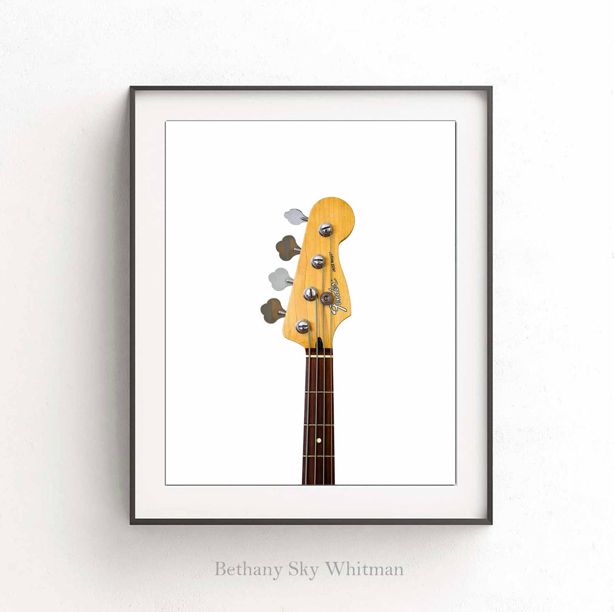 fender jazz bass print headstock digital