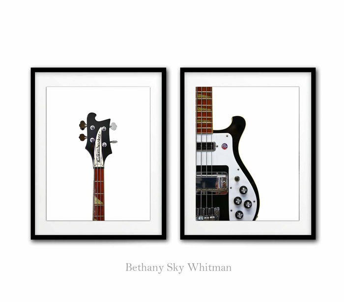 rickenbacker bass prints set of 2