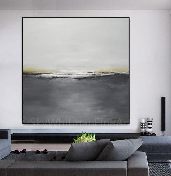 gray white landscape art